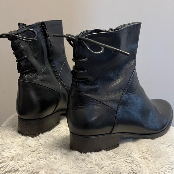 Black Leather Booties - Picture 3 of 7